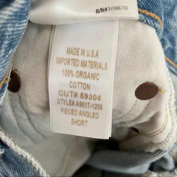 Agolde Sky Blue Denim Shorts - Picture 10 of 12